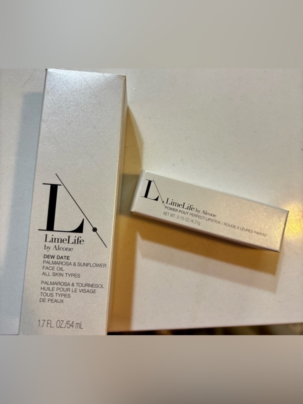 LimeLife by Alcone Bundle of Dew Date Face Oil and Power Pout Perfect Lipstick